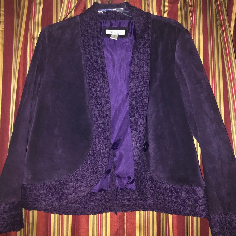 Coldwater Creek size PM purple lined jacket